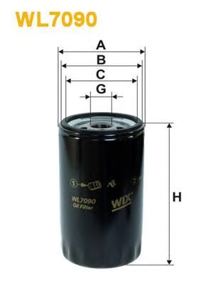 WIX FILTERS wl7090 -  Фильтр масляный двигателя
